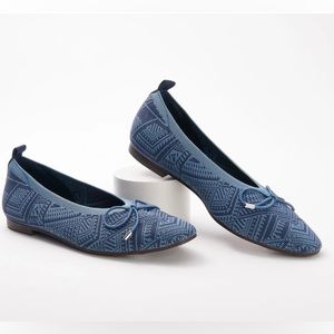 Skechers Cleo Snip Knit Vegan Skimmers - Sweet Class-Navy-Women’s Sz 8.5